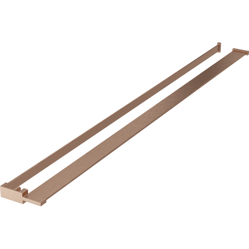 Mexen mensola per parete doccia con ringhiera per asciugamani, rame spazzolato - 800-02-65