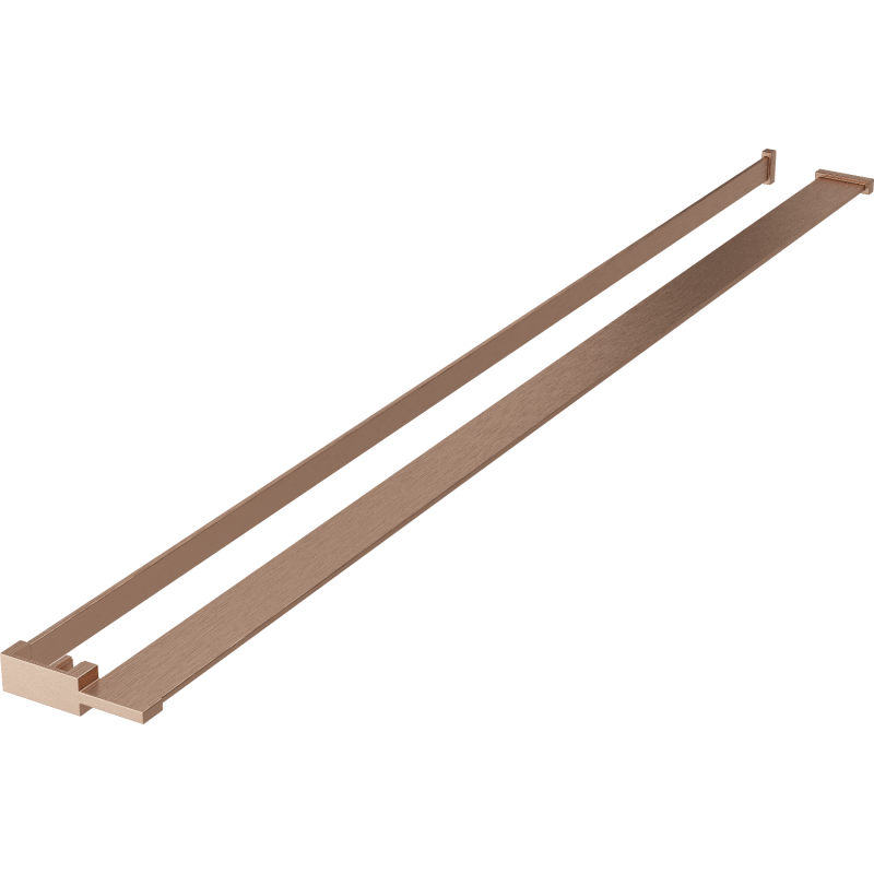 Mexen shelf for shower wall with towel rail, brushed copper - 800-02-65