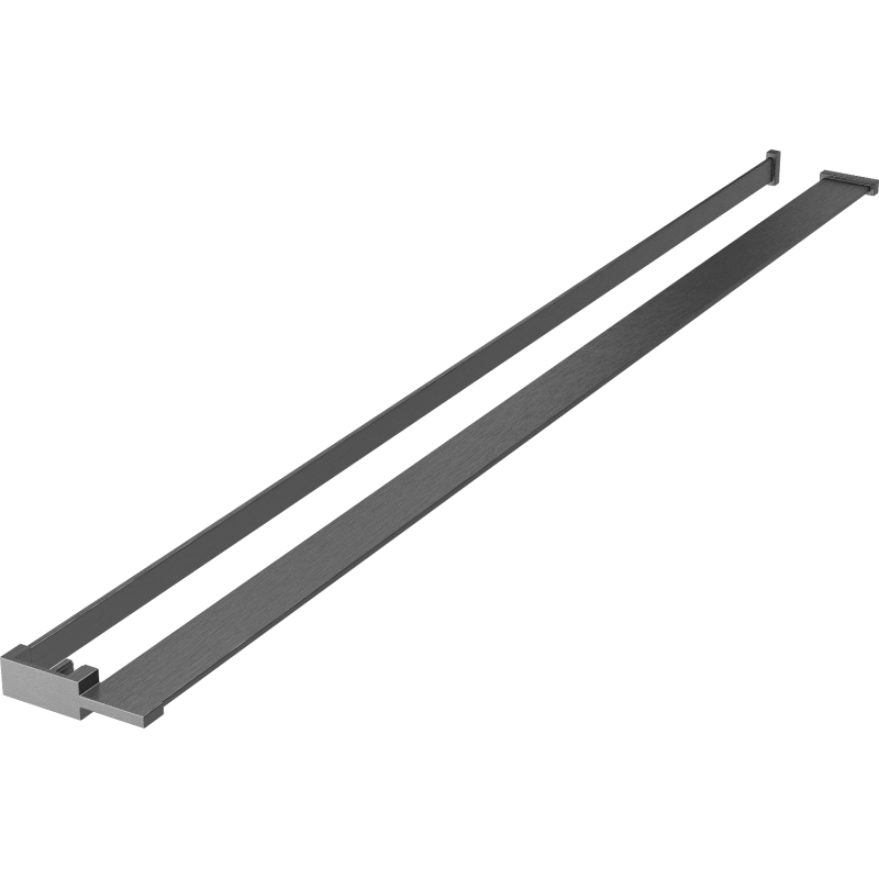 Mexen Dusche Wandregal mit Handtuchhalter, gebürstetes gun gray - 800-02-66
