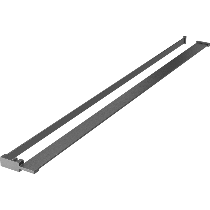 Mexen étagère pour paroi de douche avec balustrade pour serviettes, gris canon brossé - 800-02-66