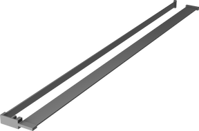 Mexen plank voor douchewand met handdoekenrail, gun metal - 800-02-95