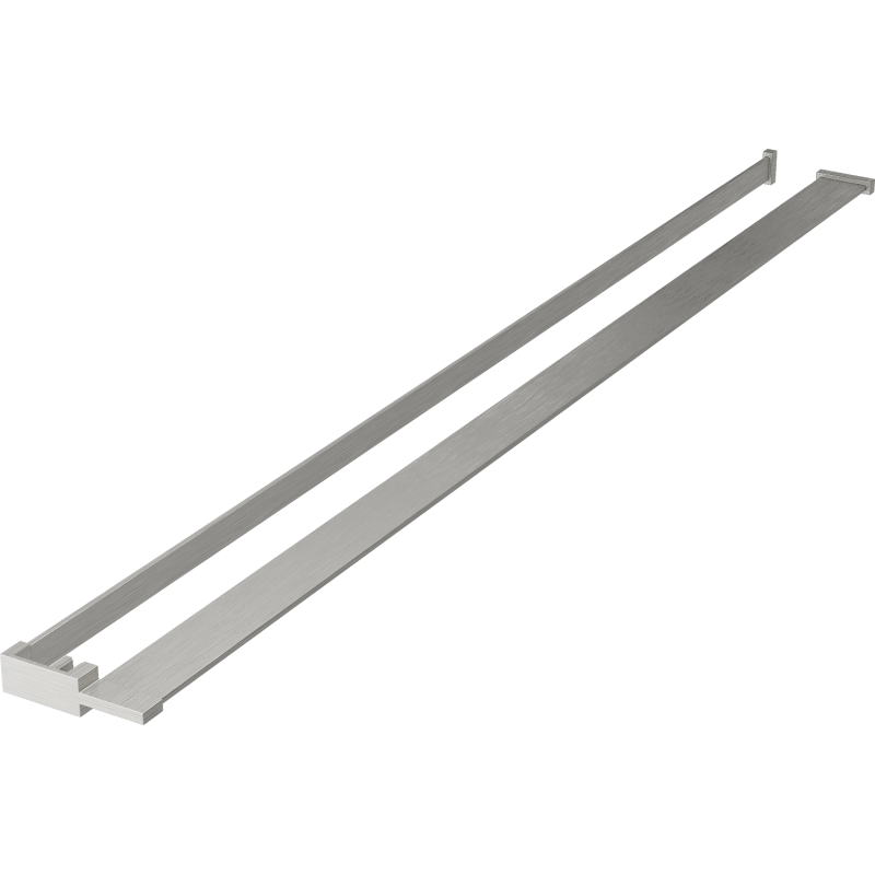 Mexen Regal fir d'Duschmauer mat engem Reling fir Handdicher, gebierste Nickel - 800-02-97