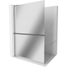 Mexen Kioto+ L ścianka prysznicowa z półką Walk-in 100 x 200 cm, lustro, gun metal - 800-100-123-95-50