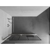 Mexen Kioto+ L walk-in tuš stijenka s policom 120 x 200 cm, crni uzorak, brušeni nikal - 800-120-123-97-78