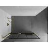 Mexen Kioto+ L shower wall with shelf Walk-in 100 x 200 cm, black pattern, gold - 800-100-123-50-78