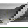 Mexen Kioto+ L Parede de duche com prateleira Walk-in 90 x 200 cm, padrão preto, dourado escovado - 800-090-123-55-78