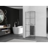 Mexen Kioto+ L dušisein riiuliga Walk-in 80 x 200 cm, must ruudustik, valge - 800-080-123-20-77
