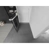 Mexen Kioto+ L Duschwand mit Ablage Walk-in 110 x 200 cm, schwarzes Gitter, weiß - 800-110-123-20-77