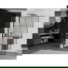 Mexen Kioto+ L douchewand met plank Walk-in 110 x 200 cm, zwart raster, zwart - 800-110-123-70-77