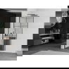 Mexen Kioto+ L douchewand met plank Walk-in 70 x 200 cm, zwart raster, geborsteld gun grijs - 800-070-123-66-77