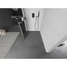 Mexen Kioto+ L Walk-in Shower Wall with Shelf 90 x 200 cm, Black Pattern, Brushed Gun Gray - 800-090-123-66-77
