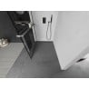 Mexen Kioto+ L shower wall with shelf Walk-in 120 x 200 cm, black pattern, gun gray brushed - 800-120-123-66-77