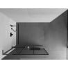 Mexen Kioto+ L Shower Wall with Shelf Walk-in 120 x 200 cm, Black Grid, Gun Gray Brushed - 800-120-123-66-77