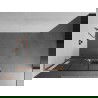 Mexen Kioto+ L douchewand met plank Walk-in 120 x 200 cm, zwart raster, geborsteld koper - 800-120-123-65-77
