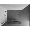 Mexen Kioto+ L dušipaneel riiuliga Walk-in 120 x 200 cm, must ruudustik, harjatud nikkel - 800-120-123-97-77