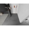 Mexen Kioto+ L dušisein riiuliga Walk-in 80 x 200 cm, must ruudustik, roosa kuld - 800-080-123-60-77