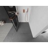Mexen Kioto+ L dušisein koos Walk-in riiuliga 110 x 200 cm, must ruudustik, roosa kuld - 800-110-123-60-77