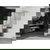 Mexen Kioto+ L Duschwand mit Regal Walk-in 80 x 200 cm, schwarzes Gitter, Gold - 800-080-123-50-77