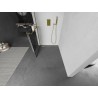 Mexen Kioto+ L dušisein riiuliga Walk-in 80 x 200 cm, must ruudustik, kuldne - 800-080-123-50-77