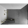 Mexen Kioto+ L dušisein riiuliga Walk-in 80 x 200 cm, must ruudustik, kuldne - 800-080-123-50-77