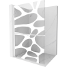 Mexen Kioto+ L Walk-in Shower Wall with Shelf 100 x 200 cm, White Pattern, White - 800-100-123-20-97