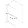 Mexen Kioto+ L dušisein koos riiuliga Walk-in 110 x 200 cm, valge laine, kroom - 800-110-123-01-97