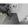 Mexen Kioto+ L Shower Wall with Shelf Walk-in 70 x 200 cm, White Pattern, Black - 800-070-123-70-97