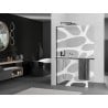 Mexen Kioto+ L paroi de douche avec étagère Walk-in 120 x 200 cm, motif blanc, noir - 800-120-123-70-97