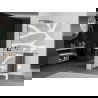 Mexen Kioto+ L Duschwand mit Ablage Walk-in 80 x 200 cm, weiße Welle, Gunmetal - 800-080-123-95-97