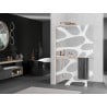 Mexen Kioto+ L ścianka prysznicowa z półką Walk-in 90 x 200 cm, biała fala, miedź szczotkowana - 800-090-123-65-97
