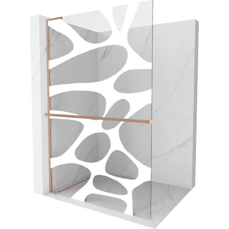 Mexen Kioto+ L dušisein riiuliga Walk-in 100 x 200 cm, valge laine, harjatud vask - 800-100-123-65-97