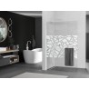 Mexen Kioto+ L dušisein riiuliga Walk-in 90 x 200 cm, valge muster, valge - 800-090-123-20-85