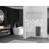 Mexen Kioto+ L paroi de douche avec étagère Walk-in 90 x 200 cm, motif blanc, blanc - 800-090-123-20-85