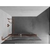 Mexen Kioto+ L dušisein riiuliga Walk-in 80 x 200 cm, valge laine, roosa kuld - 800-080-123-60-97