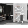 Mexen Kioto+ L Shower Wall with Shelf Walk-in 90 x 200 cm, White Wave, Rose Gold - 800-090-123-60-97