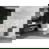 Mexen Kioto+ L Duschwand mit Ablage Walk-in 90 x 200 cm, weißes Muster, Chrom - 800-090-123-01-85