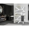 Mexen Kioto+ L Duschwand mit Regal Walk-in 70 x 200 cm, weiße Welle, Gold - 800-070-123-50-97