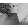Mexen Kioto+ L paroi de douche avec étagère Walk-in 70 x 200 cm, motif blanc, noir - 800-070-123-70-85