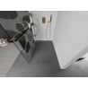 Mexen Kioto+ L Shower Screen with Shelf Walk-in 80 x 200 cm, White Wave, Gold - 800-080-123-50-97