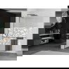 Mexen Kioto+ L Duschwand mit Ablage Walk-in 120 x 200 cm, weißes Muster, gun gray gebürstet - 800-120-123-66-85