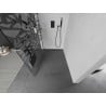 Mexen Kioto+ L Shower Wall with Walk-in Shelf 90 x 200 cm, White Pattern, Gun Gray Brushed - 800-090-123-66-85