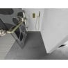 Mexen Kioto+ L Duschabtrennung mit Regal Walk-in 70 x 200 cm, weiße Welle, gebürstetes Gold - 800-070-123-55-97