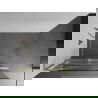 Mexen Kioto+ L douchewand met plank Walk-in 80 x 200 cm, wit golf, goud geborsteld - 800-080-123-55-97