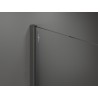 Mexen Kioto+ Walk-in shower wall with shelf 130 x 200 cm, stripes, brushed gun gray - 800-130-121-66-09