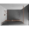 Mexen Kioto+ dušisein riiuliga Walk-in 80 x 200 cm, triibuline, harjatud vask - 800-080-121-65-09