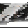 Mexen Kioto+ douchewand met plank Walk-in 140 x 200 cm, strepen, geborsteld koper - 800-140-121-65-09