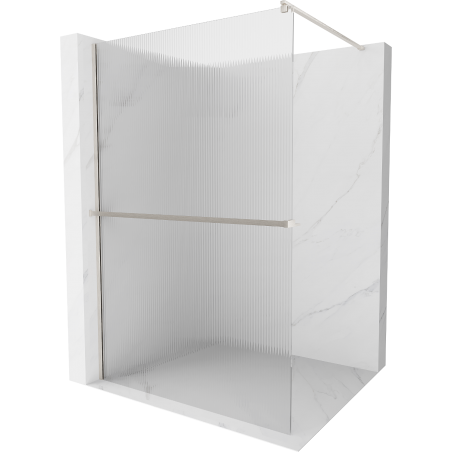 Mexen Kioto+ Duschwand mit Regal Walk-in 70 x 200 cm, klar, gebürstetes Nickel - 800-070-121-97-09