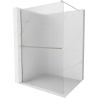 Mexen Kioto+ Duschwand mit Walk-in-Regal 80 x 200 cm, klar, gebürstetes Nickel - 800-080-121-97-09