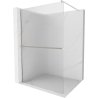 Mexen Kioto+ paroi de douche avec étagère Walk-in 120 x 200 cm, transparent, nickel brossé - 800-120-121-97-09