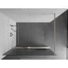 Mexen Kioto+ Duschwand mit Walk-in Regale 140 x 200 cm, klar, gebürstetes Nickel - 800-140-121-97-09